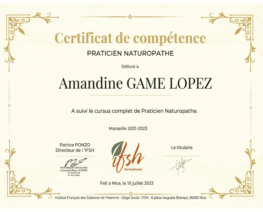 Diplôme Naturopathie